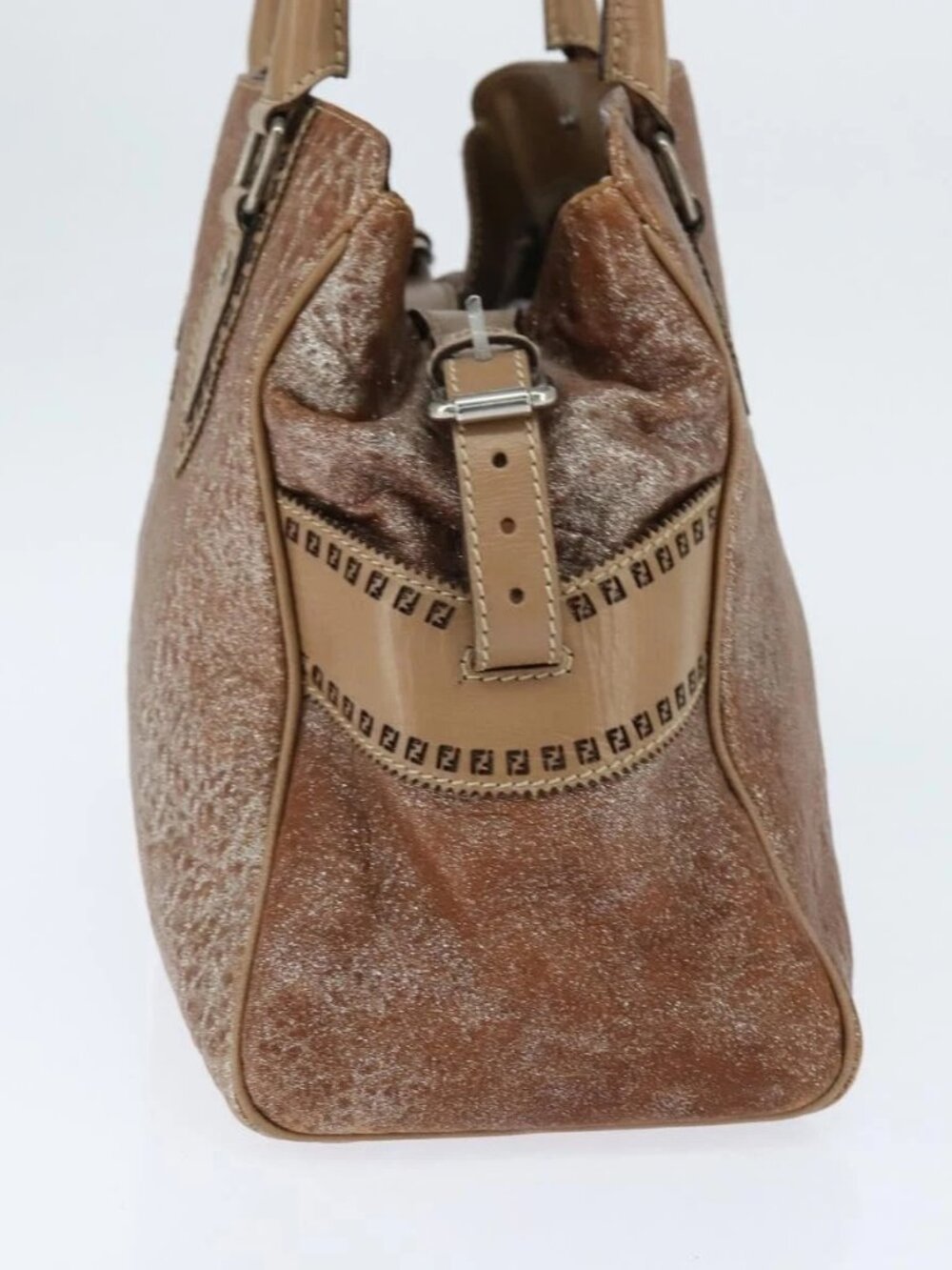 FENDI Etnico Hand Bag Leather Pink Auth - Picture 6 of 16